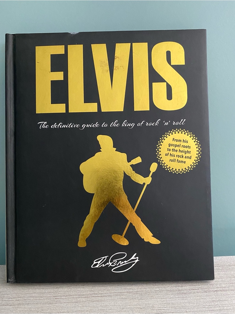 Elvis Hardcover Guide with Gold Lettering - Black & Gold